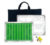 Double-Sided Dry Erase Ice Hockey Coaching Clipboard, Magnetic Ice Hockey Strategy Tactical Blackboard, Equipped with Storage Bag, Magnetic Chess Pieces, Pen