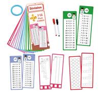 Double Sided Dry Erase Learning Toy - Multiplication and Addition Flash Cards, Educational Math Practice Tool for Teaching 1st to 3rd Grade Students, Classroom Home Study Activity