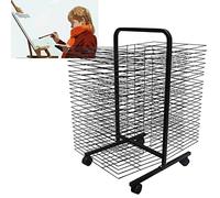 Double Sided Drying Rack, 50 Floors Mobile Artwork Storage for Classroom Studio Home, Fast Dry