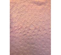 Double Sided Embossed Soft Cuddle Fleece Fabric Material - Pink Hearts, 1Mtr 150cmx100cm