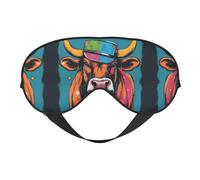 Double-Sided Eye Mask-Full-Printed Adjustable Shading Eye Mask, Made of Soft and Breathable Silk, Suitable for Sleeping, Traveling, Meditation and Other Scenes.