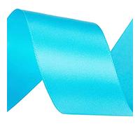 Double Sided Faced Satin Ribbon Size 38 x 10 Meters (Turquoise) Perfect for Gifts Wrap Sew Party, Decorations Events Dress Wedding Christmas Crafts, Bows Car, DIY, Bouquets, Cake More