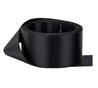 Double Sided Faced Satin Ribbon Size 38mm x 5 Meters Each (Black) Perfect for Gifts Wrap Sew Party, Decorations Events Dress Wedding Christmas Crafts, Bows Car, DIY, Bouquets, Cake More