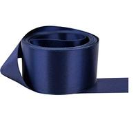 Double Sided Faced Satin Ribbon Size 38mm x 5 Meters (Navy Blue) Perfect for Gifts Wrap Sew Party, Decorations Events Dress Wedding Christmas Crafts, Bows Car, DIY, Bouquets, Cake More