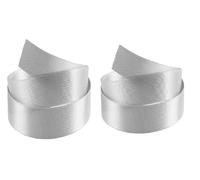 Double Sided Faced Satin Ribbon Size 50mm x 3 Meters (Silver) for Perfect for Gifts Wrap Sew Party, Decorations Events Dress Wedding Christmas Crafts, Bows Car, DIY, Bouquets, Cake More,