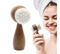 Double-Sided Facial Cleansing Brush, Double Sided Facial Cleansing Brush, Manual Face Brush, Facial Cleansing Brush with Soft Bristles, Face Scrub, Pore Brush for Skin Care