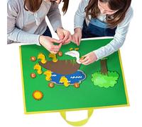 Double Sided Felt Board - Foldable Learning Activity Board System for Kids, Preschool Storytelling Early Lessons Playset with Pieces | Educational Creative Play for Girls, Boys, thui