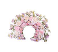 Double Sided Flower Headband Mexica Rose Flower Crown Hairband Fashion Women Bride Hair Accessory Bridal Garlands