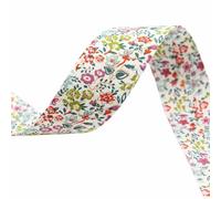 Double-Sided Flowers Cloth Ribbons 5Yards M-21623-905 38MM DIY Crafts Hairclip Apparel Accessories and Sewing Decorations-1-38mm