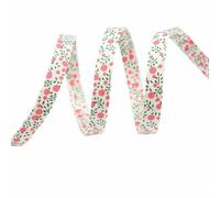 Double-Sided Flowers Cloth Ribbons 5Yards M-21623-905 38MM DIY Crafts Hairclip Apparel Accessories and Sewing Decorations-3-10mm