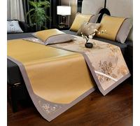 Double Sided Foldable Bamboo Sleeping Mat Essential Summer Bedding for Dorm Office & Bedroom Portable Comfort for Travel & Home Use