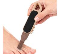 Double Sided Foot Brush - Silicone Cleaning Scrubber, Double Sided Foot Brush for Callus and Dead Skin Removal, File for Hard Cracked Heels, Corns, Wet or Dry Use for Men Women 8.58 Inches