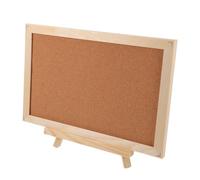 Double Sided Framed Cork Board with Bracket for Home Office | White Cork Surface, Solid Pine Frame, Adjustable Metal Stand, Tabletop Reminders and Task Lists