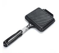 Double Sided Frying Pan Grilled Pan Non Stick, Sandwich Maker Breakfast Pan PFOA Free Black, Sandwich Press