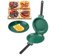 Double Sided Frying Pan Non Stick, Double Side Non-Stick Ceramic Coating Flip Frying Pan Pancake Maker Household Kitchen Cookware
