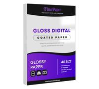 Double-Sided Gloss Digital C2S Paper - Perfect for Color Laser Printing, Flyers and Brochures | 5.83" × 8.27" (A5 Size) | 80lb Text (32lb Bond) | 96 Bright | Acid Free, Glossy Coated | 100 Sheets