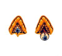 Double Sided Glowing Halloween Eyes Hanging Pendant for Outdoor Tree, Lawn, Door or Wall with Fluorescent Effect to Elevate Spooky Atmosphere (E)