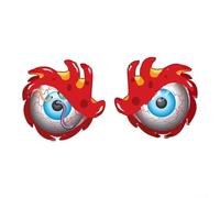 Double Sided Glowing Halloween Eyes Hanging Pendant for Outdoor Tree, Lawn, Door or Wall with Fluorescent Effect to Elevate Spooky Atmosphere (B)