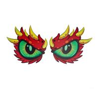 Double Sided Glowing Halloween Eyes Hanging Pendant for Outdoor Tree, Lawn, Door or Wall with Fluorescent Effect to Elevate Spooky Atmosphere (C)