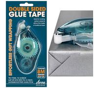 Double sided glue tape | Permanent transparent adhesive | Designed for effortless gift wrapping | no mess, no scissors just roll and stick for clean professional finish