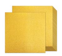 Double-sided Gold Glitter Cardstock Paper - Goefun 24 Sheets 12x12 Cardstock, 280 GSM/100 LB Gold Glitter Paper for Crafts, Cricut, Birthday, Graduation