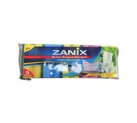Double Sided Grooved Sponges Pack Of 5 Washing Scourers For Kitchen 9 X 4 Cm - Random Colour