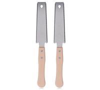 Double Sided Hand Saw Wood Handle Flush Cut Trim Pull Saws Professional Quality SK5 High Carbon Steel Blade HRC60 63 Hardness for Woodworking DIY Garden Home 2Pcs