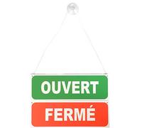 Double Sided Hanging Open/Closed Door Sign - French