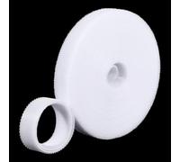 Double-Sided Hook and Loop Straps, 1/2inch x 16ft Cable Straps, Adjustable Self-Gripping Cable Ties, Reusable Heavy Duty Hook and Loop Tape for Bundling, Fastening, Storage and Organization (White)