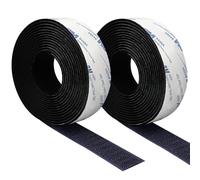 Double Sided Hook and Loop Tape, Black Heavy Duty Self Adhesive Stick On Strips for Sewing Wide 2cm, Length 3m Reusable for Handmade and Home Decoration