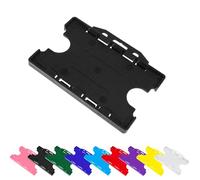 Double Sided ID Card Holder Black Two Sided ID Badge Holder from PCL Media Ltd - Holds Two ID Cards One Either Side of The Holder