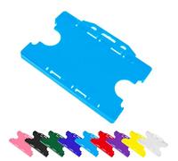 Double Sided ID Card Holder NHS Blue Two Sided ID Badge Holder from PCL Media Ltd - Holds Two ID Cards One Either Side of The Holder