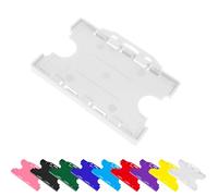 Double Sided ID Card Holder White Two Sided ID Badge Holder - Holds Two ID Cards One Either Side of The Holder