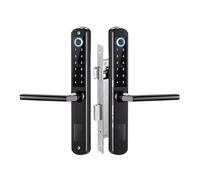 Double Sided Intelligent Keyless Biometric Fingerprint Lock Ttlock App Outdoor Door Waterproof Digital Lock (Color : Black4585)