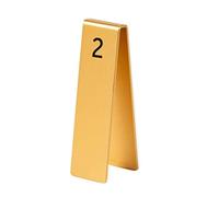 Double Sided Iron Art Table Number Sign Black Gold 0-9 For Multiple Venues(Gold,8)