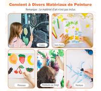 Double-Sided Kids Easel With Magnetic Whiteboard And Chalkboard-Dark Green