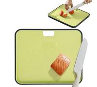 Double-Sided Kitchen Cutting Board, Non-Slip Raised Edge, Easy Grip Handle Function, High Performance Cooking Supply, Meat & Vegetable Prep Accessory, Durable Tool for Camping & Home