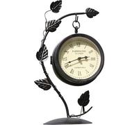 Double Sided Leaf Design Garden Clock For Outdoor Or Indoor Use. Clock Face Is 15Cms In Diameter