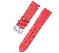Double-Sided Leather 18mm 20mm 22mm 24mm Watchband Quick Release Watch Band Strap Men Women Yellow Red Black Watch Accessories(Gray,24mm)