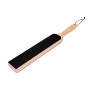 Double Sided Leather Strop for Kitchen Knives and Deburring,Style to 3 | manual honing aid, surface over wood, hanging cord, extends time between sharpenings, chef friendly