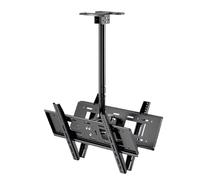 Double-sided Liftable Ceiling Mounted TV Stand, Tiltable & 360° Rotatable for 26-75 Inch TVs