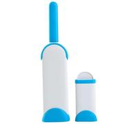 Double Sided Lint Roller for Pet Hair and Dust Removal on Sofas Bed Linens and Clothing Homemaker Pet Owner Household Cleaning Tool (Blue, 2.76 × 1.57 × 12.99 in)