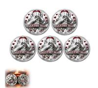 Double Sided Lucky Coin for Date Night Ideas, Heads I Get Tail/Tails I Get Head Commemorative Coin, Funny Heads and Tails Challenge Coin, Humor Prank Toy for Couples, Collectors (A - 5PC)