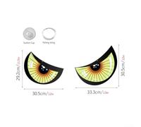 Double Sided Luminous Glow Eyes for Halloween Hanging Decoration Scary Spooky Effects for Indoors and Outdoors (A)