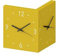 Double-Sided Luminous Wall Clock, Silent Battery Operated Timepiece for Bedroom, Corner Design with Clear Numerals - Perfect for Home Decor and Easy Viewing