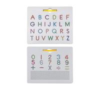 Double Sided Magnetic Letter Board, 2 in 1 Alphabet Magnets Tracing Board for A-B-C Letters Uppercase & Lowercase Practicing Learning Education Toys