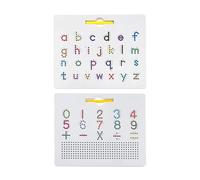 Double Sided Magnetic Letter Board, 2 in 1 Alphabet Magnets Tracing Board for A-B-C Letters Uppercase & Lowercase Practicing Learning Education Toys