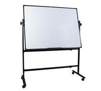 Double-Sided Magnetic Mobile Whiteboard Dry Erase Board with Black Markers, Eraser, Magnets & Marker Tray and Rolling Stand for School Office and Home (120x90)