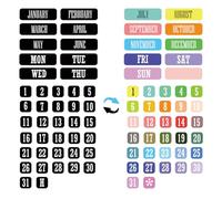 Double-Sided Magnetic Numbers and Months Date for Dry Erase Calendar Whiteboard Magnetic Days of The Week and Months Magnetic Calendar Dates Indicators for Office