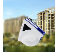 Double Sided Magnetic Window Cleaner, Two Sided Glass Cleaner with Powerful Magnet, Double Glass Window Cleaner with Precise Access to Corners and Complete Refill Kit Included (White)